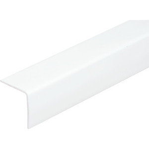 Corner Protector 1-1/8" x 96" White Polycarbonate, Package of 25