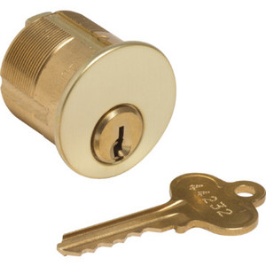 Mortise Cylinder - 5-Pin - Brass - Std Cam - Segal 9 - KD - 1
