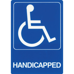 Plastic "Handicapped" Sign
