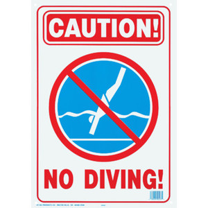 Pool/Spa Safety Sign "Caution! No Diving!"