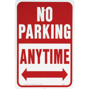 Aluminum "No Parking Anytime" Sign