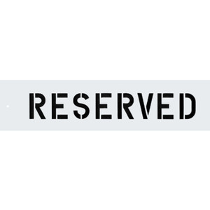 "Reserved" Parking Lot Stencil