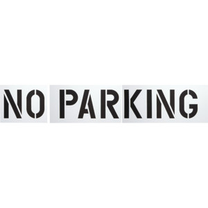 "No Parking" Parking Lot Stencil