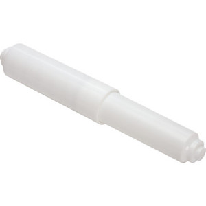 White Plastic Toilet Paper Roller Step End 5Pk