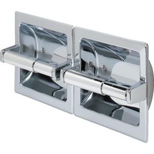 Franklin Brass Stainless Steel Twin Toilet Paper Dispenser Recessed
