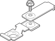 Wardrobe Bi-Fold Door Bracket Top Pivot, Package of 4