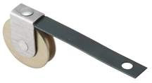 Sliding Screen Door Roller 1" Diameter Steel Ball Bearing Wheel 2-1/2"L, Pkg of