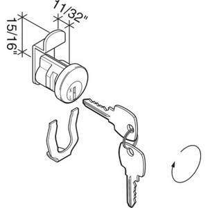 Offset Cam C8715, 5-Pin NA14 Keyway Mailbox Lock