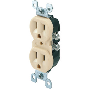 15 Amp CO/ALR Duplex Receptacle - Ivory - Package of 10