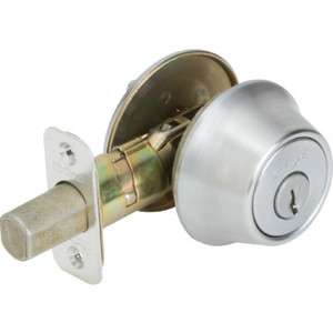 Kwikset Single Cylinder Deadbolt Grade 3 Satin Chrome