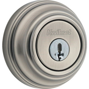 Kwikset Heavy Duty Single Cylinder Deadbolt Satin Nickel