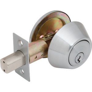 Shield Security Single Cylinder Deadbolt ANSI Grade 2 Satin Chrome