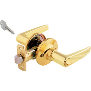 Shield Security Straight Privacy Lever Brass