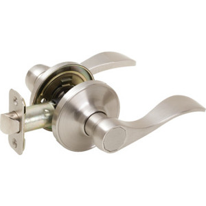 Shield Security Wave Passage Lever Satin Nickel