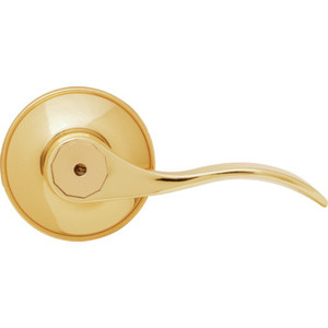 Shield Security Wave Privacy Lever Brass