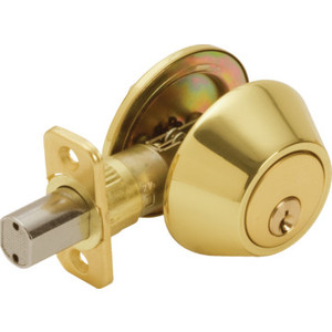 Shield Security Single Cylinder Deadbolt Brass