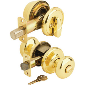 Kwikset Hancock Entry/Deadbolt Combo with SmartKey Brass