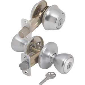 Kwikset Tylo Entry/Deadbolt Combo Satin Chrome