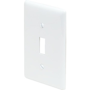 Hubbell Single Gang Toggle Switch Wall Plate - White - Package of 25