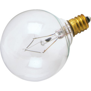 G16-1/2 Bulb Value Light 40W Candelabra Clear 25pk