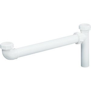 PVC Tubular Double Sink Outlet Kit 1-1/2" x 16" Flanged Or Slip Joint