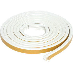 9/16"W x 5/16"H x 10' Extreme Rubber Weatherstrip Tape White