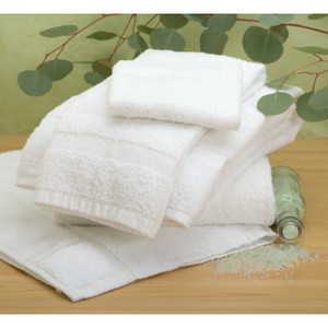Basic Blended Bath Towel Cam 24x48 8 Lbs/Dozen White Package Of 12