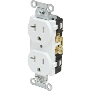 20 Amp Commercial Grade Receptacle - Ivory