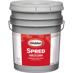 5 Gallon Glidden Spred Latex Flat Wall Paint - Antique White