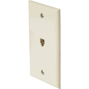 Surface Phone Jack Plate - Ivory - Package Of 2