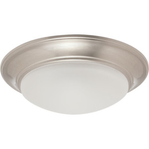 LED 18 Watt 13" Ceiling Fixture, Twist-Lock Glass, Brushed Nickel
