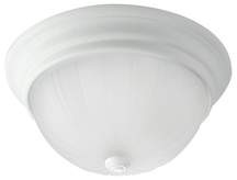 Light Flush Mount Fixture Textured White Frosted Melon Ribbed Glass 13"
