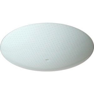 Opal Clear Dot Pattern Round Glass 12" Pack of 4