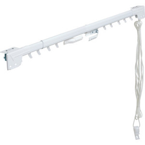 66-120" White Contract Taverse Rod