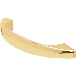 3" Die-Cast Zinc Drawer Pull Polished Brass, Package of 5