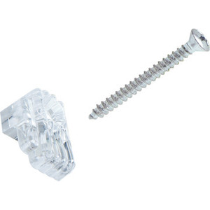 1/8" Clear Plastic Mirror Hanger Package Of 50