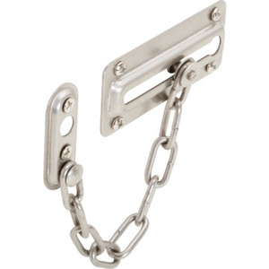2-11/16" Steel Chain Door Lock Satin Nickel, Package of 2