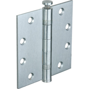 4-1/2" Commercial Ball Bearing Door Hinge Satin Chrome Stainless Steel Pkg/3