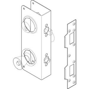 Combination Deadbolt Door Repair Cover Stainless Steel For 2-3/8" Backset