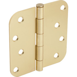 4" Residential Plain Bearing Door Hinge Satin Brass, Package of 2