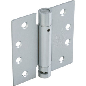 4" Residential Adjustable Spring Door Hinge Satin Chrome