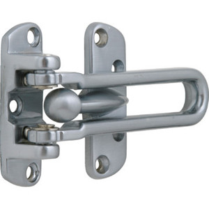 2" Cast Zinc Door Slide Security Lock Satin Chrome