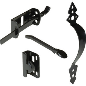 9" Steel Gate Thumb Latch Black