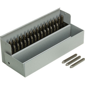 Hanson 3/16" Steel Number And Letter Hand Stamp Set, 36-Piece