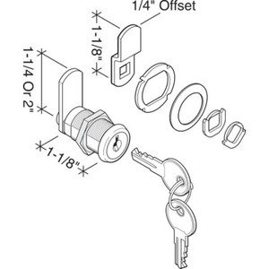 1-1/8" Cam Lock Keyed Different