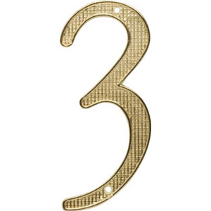 4" Brass Number 5 Package Of 2