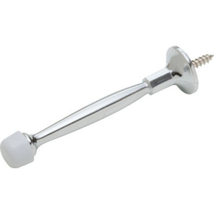 Cast Zinc Door Stop 4" Chrome, Package of 5