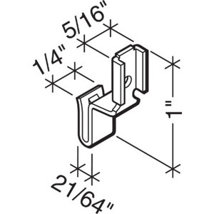 3/8" Zinc Spiral Balance Clip Size 21/64 Package of 6