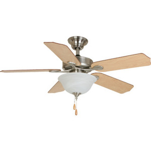 Seasons 44" Dual-Mount Ceiling Fan Brushed Nickel Bowl Light Kit