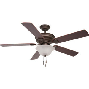 Seasons 52" Ceiling Fan With Up And Down Light, Oil Rubbed Bronze